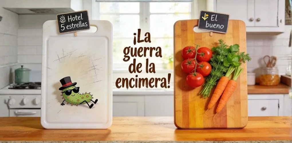 Tu tabla de plástico no es higiénica: es un hotel 5 estrellas para bacterias