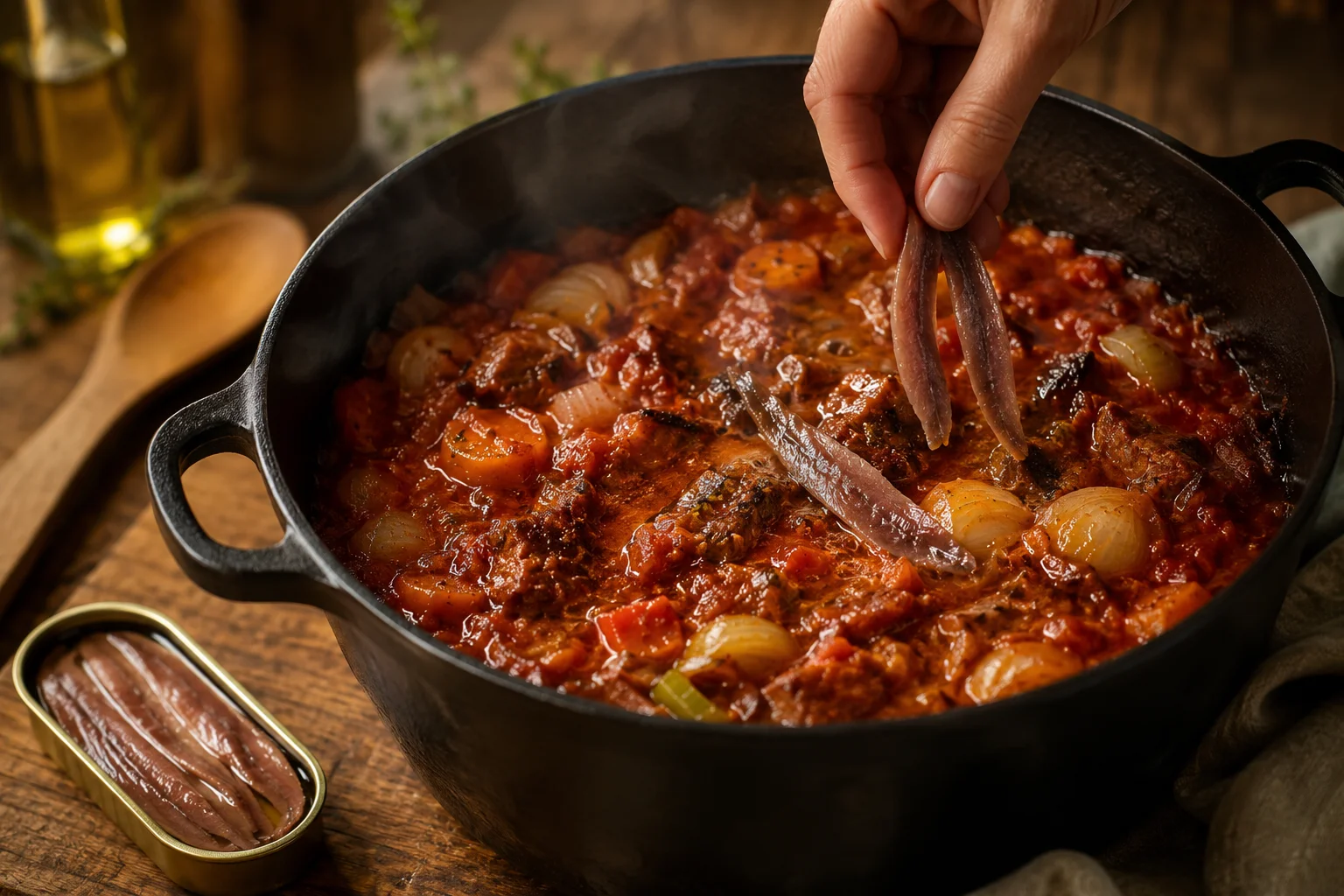 El Ingrediente "Invisible": Por Qué los Mejores Chefs Esconden Anchoas en Sus Guisos (y Tú También Deberías)