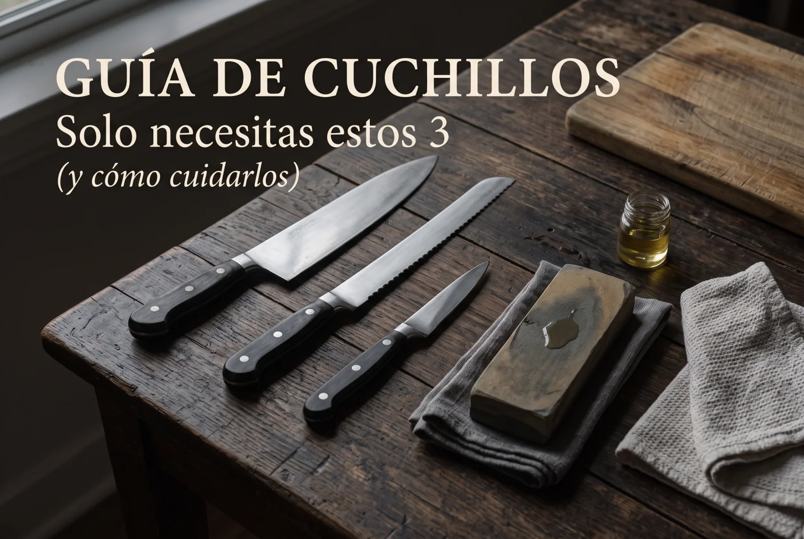 Guía de Cuchillos: Solo necesitas estos 3 (y cómo cuidarlos)