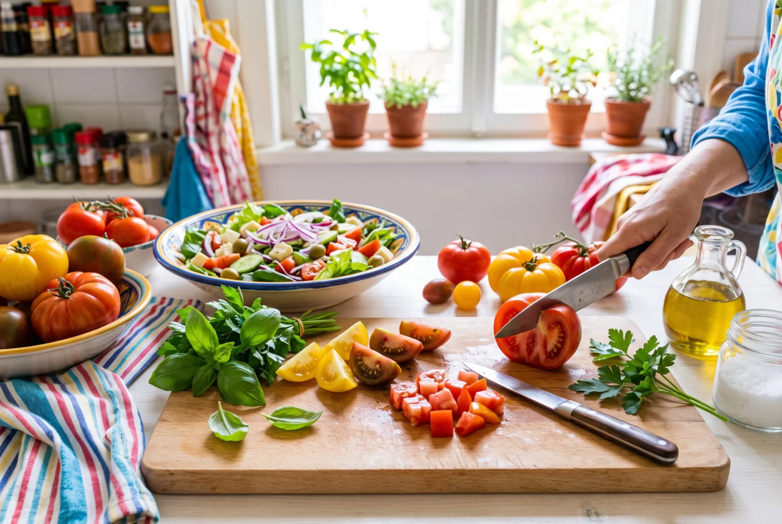 Dejas de Hacer Ensaladas Tristes: La Técnica Definitiva para Cortar un Tomate Como un Chef