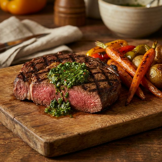 Asado Argentino con Chimichurri Casero