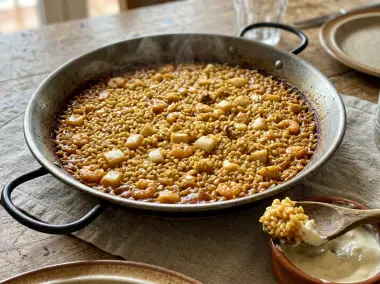 Arroz a Banda Tradicional con Socarrat y Alioli Casero