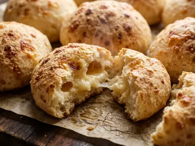 Chipá casero tradicional (panecillos de queso y mandioca sin gluten)
