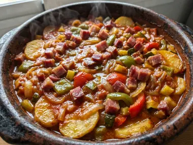 Fritada Aragonesa Tradicional con Hortalizas de la Huerta y Jamón de Teruel