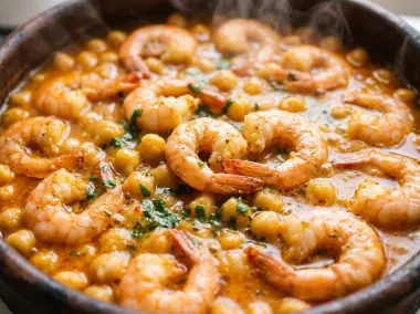 Garbanzos con Langostinos al Estilo Marinero Tradicional
