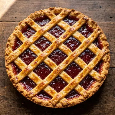 Pastafrola clásica argentina de dulce de membrillo casera