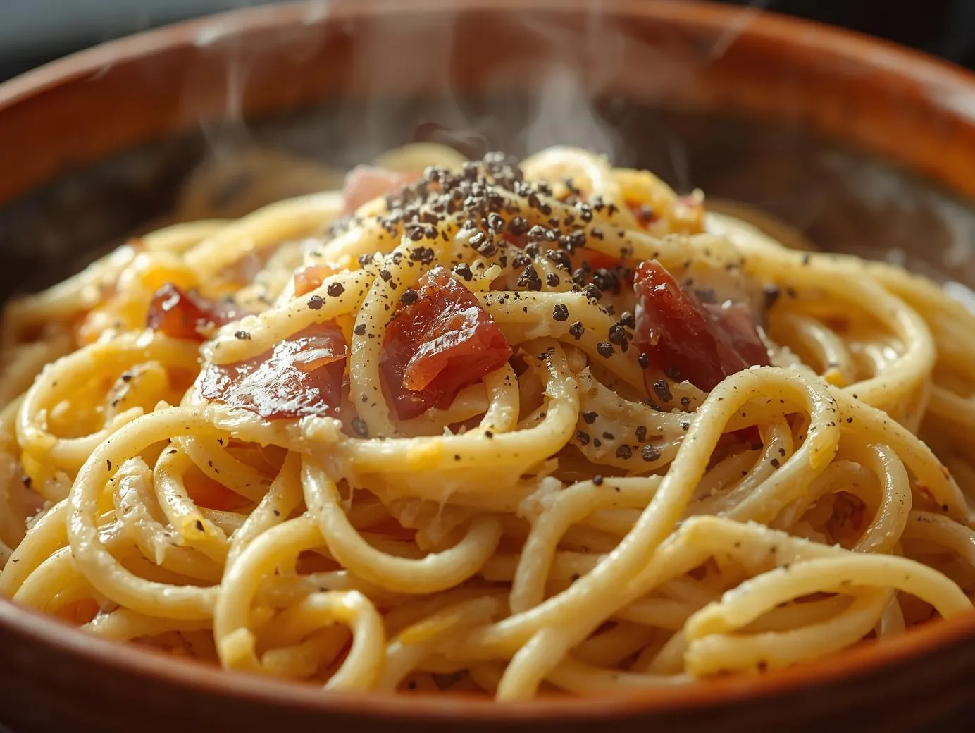 Pasta Carbonara Auténtica Romana