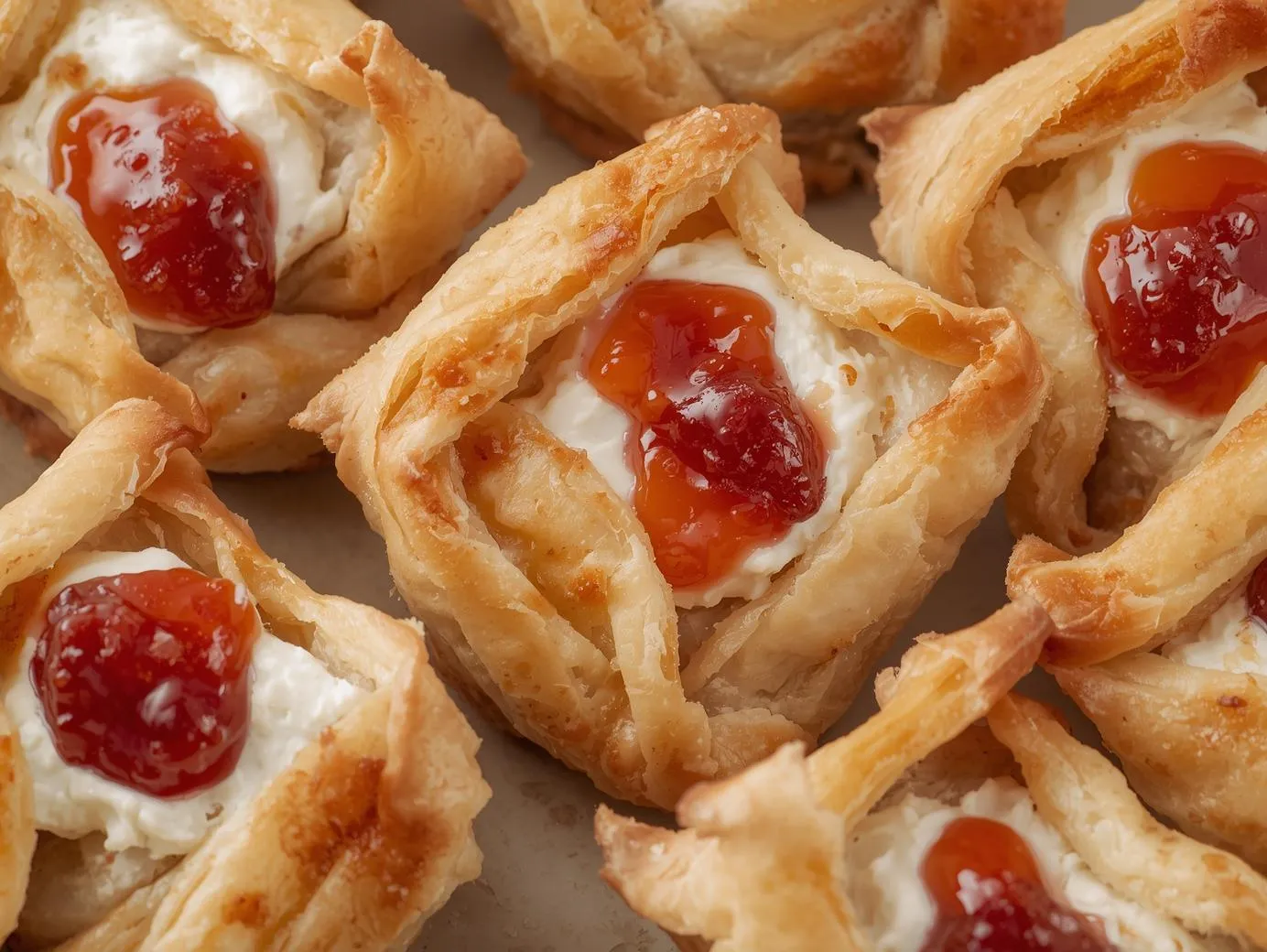 Saquitos De Hojaldre Con Queso De Cabra Y Mermelada