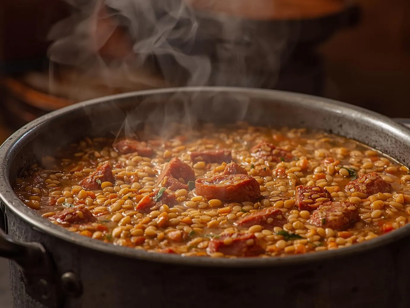 Lentejas Tradicionales Con Chorizo