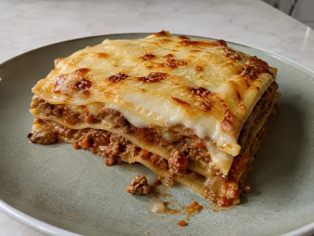 Lasaña Tradicional De Carne Y Bechamel