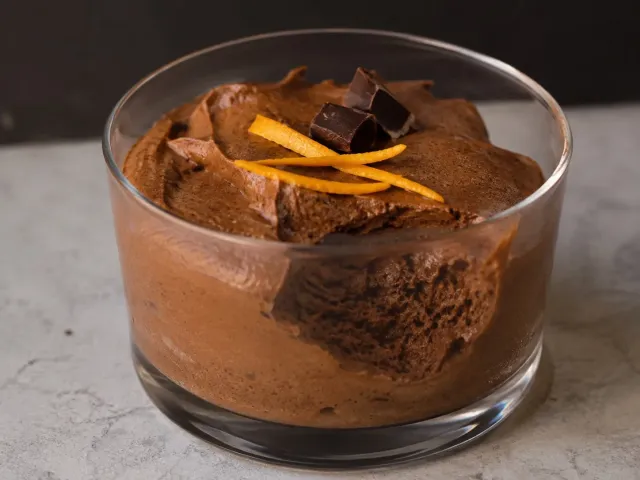 Mousse De Chocolate Negro Y Naranja
