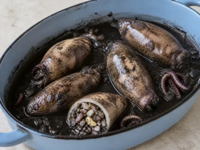 Calamares Rellenos En Su Tinta