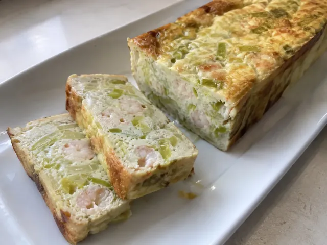 Pastel De Puerros Y Gambas En Thermomix