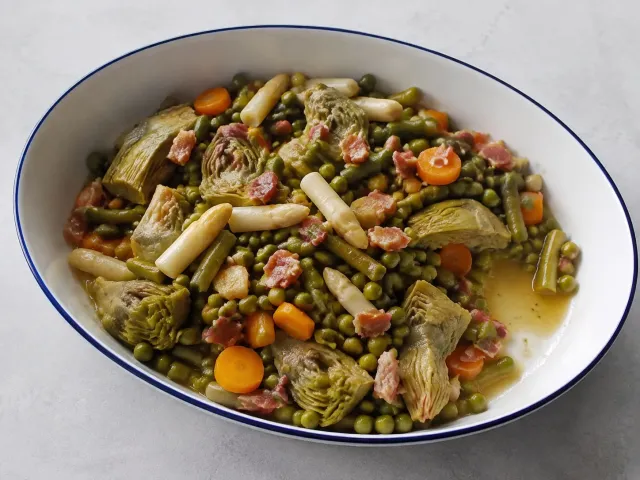 Menestra De Verduras Tradicional Con Jamón