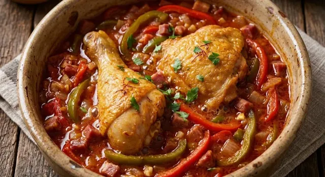 Pollo al chilindrón tradicional