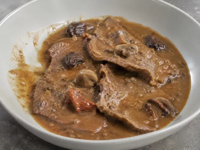 Fricandó De Ternera Con Setas