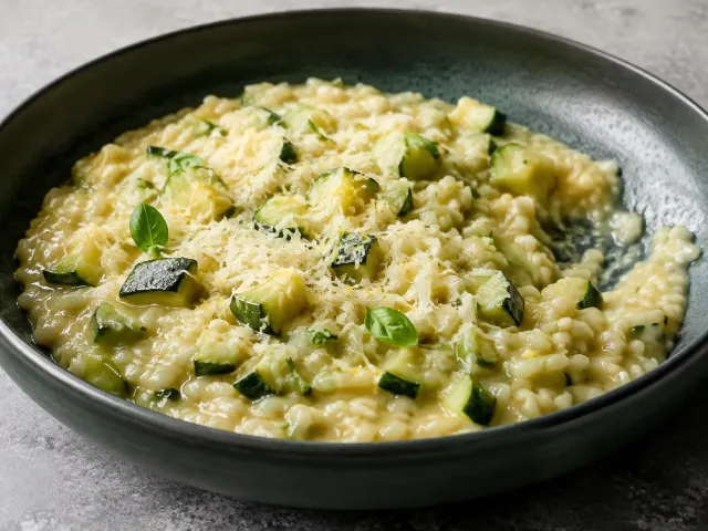 Arroz Meloso De Calabacín, Limón Y Parmesano En Thermomix