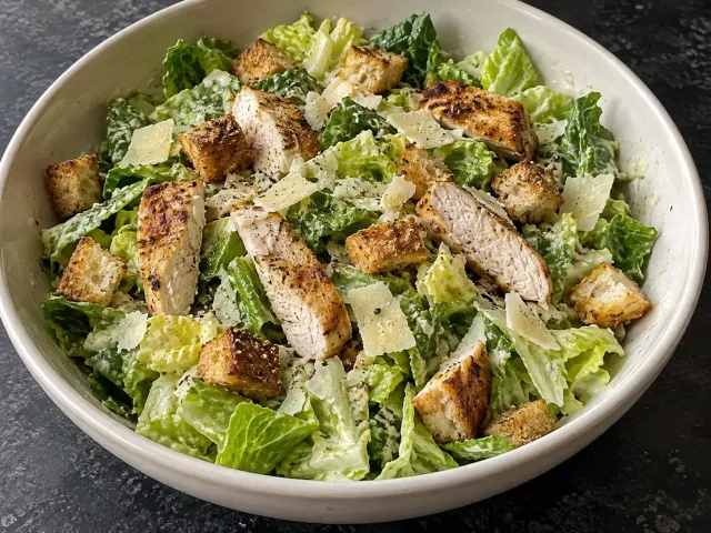 Ensalada César Clásica Con Pollo A La Plancha