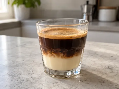 Café Bombón Caliente Con Crema Natural