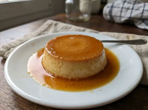 Flan De Huevo Tradicional Al Baño María De La Abuela