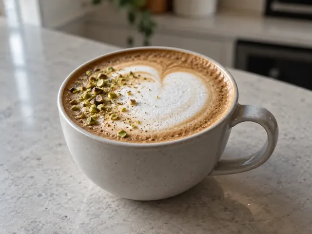Capuchino Caliente De Pistacho