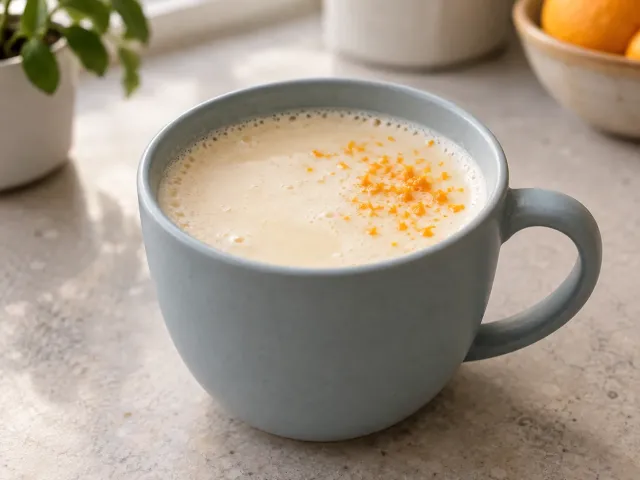 Chocolate Blanco Caliente Con Naranja Y Vainilla
