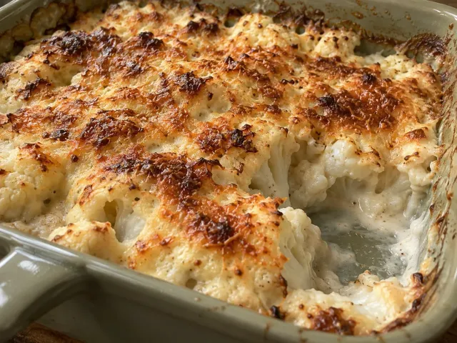 Coliflor Gratinada Con Bechamel De Ajo Asado
