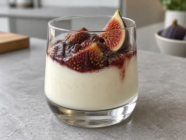 Panna Cotta De Yogur Con Compota De Higos