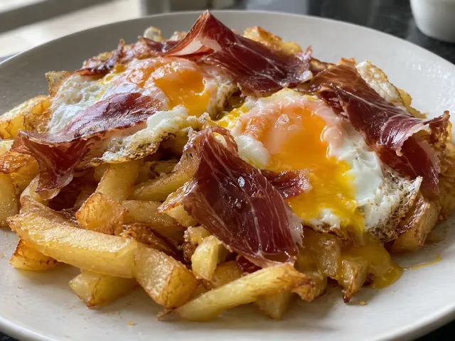 Huevos Rotos Con Jamón Ibérico