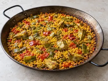 Paella De Verduras Tradicional