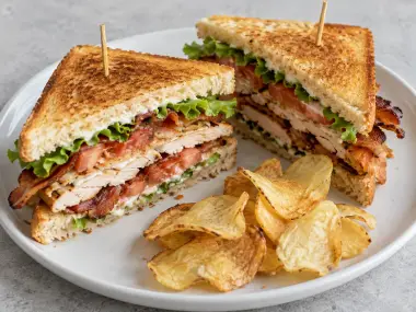 Club Sandwich Clásico De Pollo Y Bacon