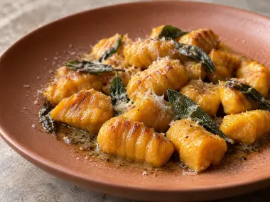 Ñoquis De Calabaza Con Mantequilla De Salvia