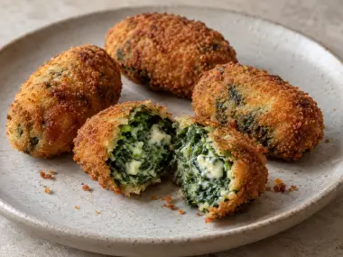 Croquetas De Espinacas Y Queso Azul
