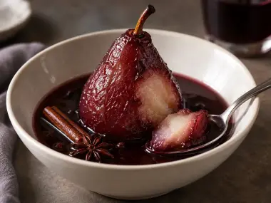 Peras Al Vino Tinto Especiado