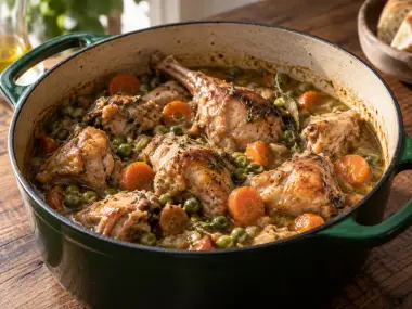 Conejo Guisado Al Vino Blanco