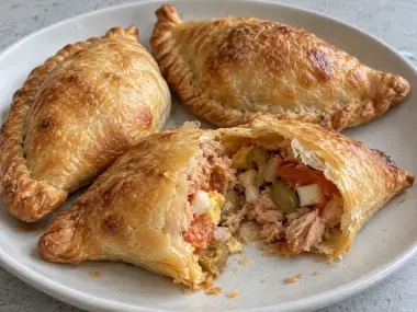 Empanadillas Al Horno De Atún, Huevo Y Aceitunas