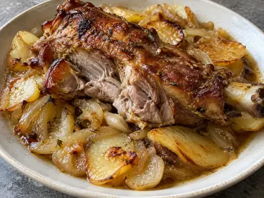 Paletilla De Cordero Al Horno Con Patatas Panaderas