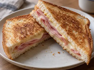 Sándwich Mixto De Jamón York Y Queso Con Mostaza Suave