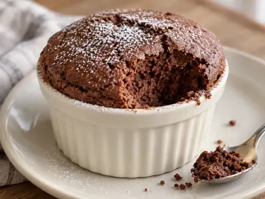 Suflé De Chocolate Con Centro Tierno
