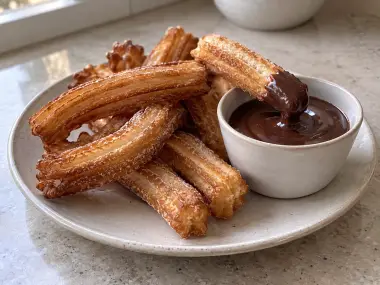 Churros Tradicionales Caseros Con Chocolate A La Taza