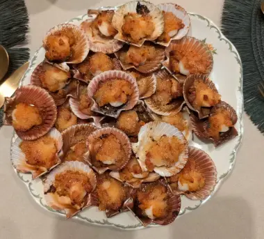 Zamburiñas al horno