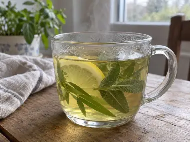 Infusión Caliente De Hierbaluisa, Salvia Y Limón