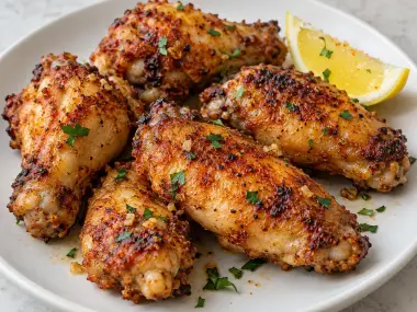 Alitas De Pollo Al Limón, Ajo Y Pimentón En Airfryer