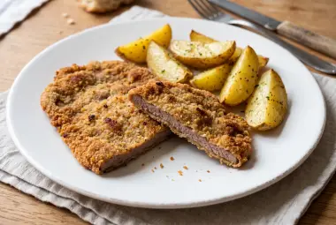 Milanesas crujientes de ternera en freidora de aire (Airfryer)