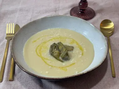 Crema de alubias y puerros