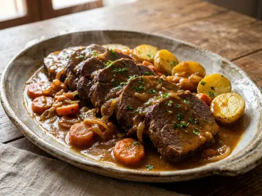 Redondo de ternera en salsa tradicional de la abuela