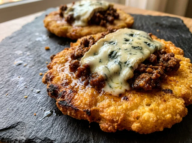 Tortos de Maíz Asturianos con Picadillo y Cabrales